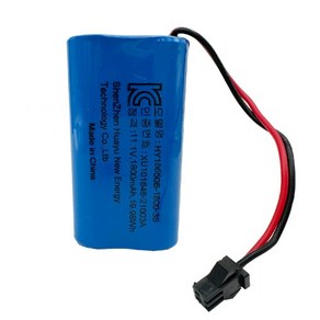 유니즈 KC인증 18650 1800mAh 리튬이온배터리 3.7V 3셀 SM-2P 보호회로충전지고용량정품, 1개