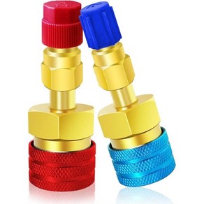 고속 피팅 커플러 어댑터 R1234YF ~ R134A 하이 로우 사이드 어댑터 피팅 커넥터 자동차 에어컨 피팅 도구, [01] 2개, 2개