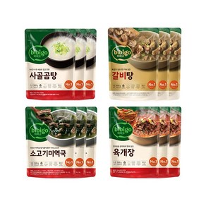 [CJ제일제당]비비고 국탕 육개장3갈비탕3미역국3사골곰탕3 12팩, 1세트, 500g