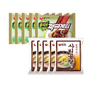 농심 사리곰탕면 5개 + 농심 짜파게티 5개