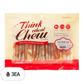 퍼피아이 띵크어바웃츄 꽈베기껌, 치킨, 240g, 3개