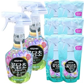 샤프란 꽃담초 섬유탈취제 연꽃 400mlx2+리필 320mlx6, 2개, 400ml