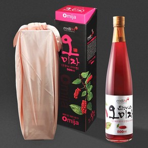 [고급보자기포장] 문경 오미자청 500ml 1개 선물 오미자주스 오미자원액 설선물 명절 임직원 거래처 답례품, 1개입