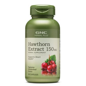 GNC 호쏜 100정 (캡슐) Herbal Plus Standardized Hawthorn 100caps