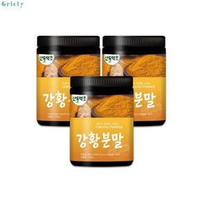 산들약초 인도산 강황가루 300g 강황분말 울금 용기 포장)