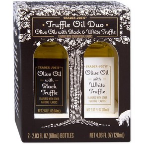 Tade Joe's Tuffle Oil Duo Olive Oils 트레이더조 블랙 앤 화이트 트러플 오일 듀오 120ml, 1개