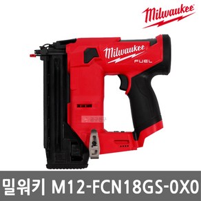 밀워키 M12 FCN18GS-0X0 충전 네일러 12V 본체만 18GA 15-38mm 핀 호환 타카총 무선, 1개