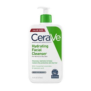 CeaVe Hydating Facial Cleanse 세라비 하이드레이팅 페이셜 클렌저 모든피부용 16Fl.oz(473ml), 473ml, 1개