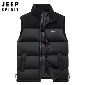 JEEP SPIRIT 지프 스피릿 가을 겨울 지퍼 캐쥬얼 아우터 캐주얼 패딩조끼 0682+양말