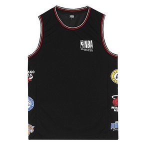 유니 NBA 팀로고 메쉬배색 슬리브리스(N192TS251P)