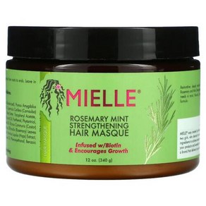 Mielle 스트렝스닝 헤어 마스크 로즈메리 민트 340G 12OZ), 1개