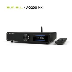 SMSL AO200 MKII HIFI 디지털 앰프 MA5332MS 칩 고출력 스테레오 앰프 XLR RCA USB 블루투스 5.0 밸런스드 입력 SDB 사운드, 상세페이지 참조