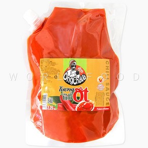 월드푸드 베트남 핫 칠리소스 옹차바 똥옷 매운 핫소스 대용량 2kg tuong ot chilli suace vietnam, 2.25kg, 1개