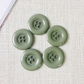 30mm 유광 컬러 4구 코트단추 쟈켓단추 빅사이즈 단추, 카키, 1개