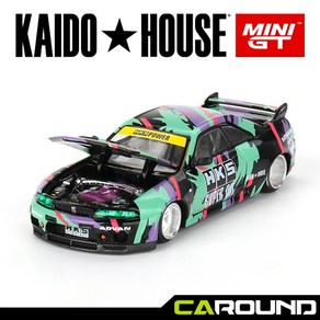 KaidoHouse x 미니지티(KHMG129) 1:64 닛산 스카이라인 GT-R (R33) HKS V1