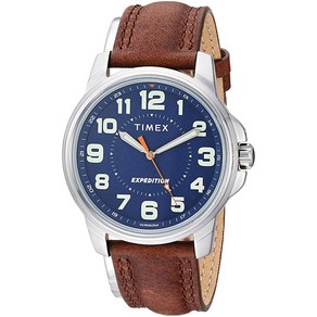 손목시계 Timex 타이맥스 타임맥스 남성용 익스페디션 메탈 야전 시계 브라운/블루. 40 mm