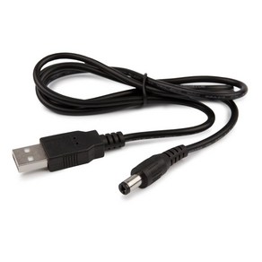 USB to DC 케이블 변환 젠더 전원 공급 충전 잭 2.1mm, AN057. USB A to DC 케이블 1M, 1개