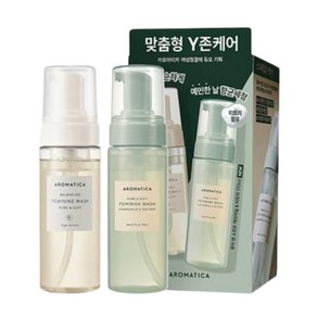 1+1 아로마티카 여성청결제 듀오 기획세트 퓨어앤소프트 170ml + 캐모마일&티트리 170ml 데일리케어 스페셜케어 저자극 순한 Y존케어 거품형, 1개