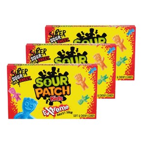 [미국직배송]사워패치 키즈 익스트림 소프트 & 츄이 캔디 99gx3개 SOUR PATCH KIDS Exteme, 99g, 3개