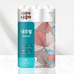 나무야나무야 내추럴 3겹 고급롤화장지, 27m, 30롤, 1개