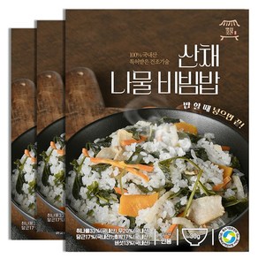 맛집곳간 국내산 나물밥 곤드레 산채 가지나물 뽕잎 무시래기 비빔밥 나물 x 3봉, 3개, 산채 4인용