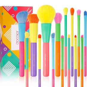 Docolo Makeup Bushes 15Pcs Colouful Makeup Bush Set Pemium Gift Synthetic Face Powde Kabuki, 1개