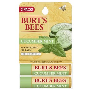 Burt's Bees 보습 립밤 밀랍이 함유된 오이 민트 2개입