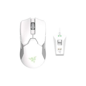 레이저 Vipe 얼티메이트 얼티밋 경량 무선 게임용 마우스, Mouse + Dock, Mecuy White