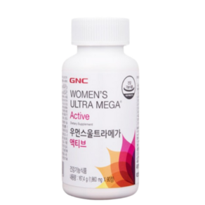 GNC 우먼스 울트라메가 액티브 비타민&미네랄, 90정, 1개