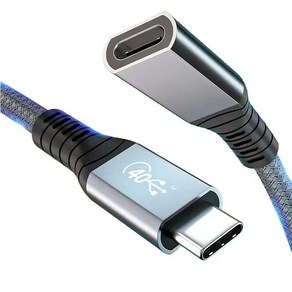 USB4 C to C 연장 케이블 8K UHD 40GB 100W, 1개, 0.5M