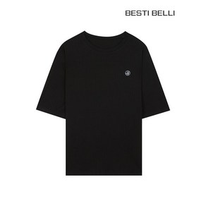 베스띠벨리 심볼 골지 5부 티셔츠 블랙 BGIBD9803