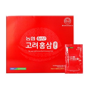 전북인삼농협 6년근 고려홍삼골드 70ml x 60포, 60개