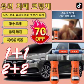 1+1 나노 보호 유리 차폐 코팅제 자동차 유원키트, 2개, 100ml