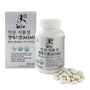 [인산죽염 정품] 인산가문 최은아 박사 인산 식물성 MSM 엠에스엠 무릎 관절 영양제 600mg x 360정