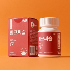 PoU 밀크씨슬 셀레늄 프랑스산 실리마린 간영양제 셀렌 헛개나무 700mg, 6개, 60정