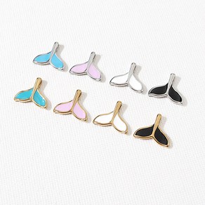 비즈아이 [8-033-11]써지컬스틸 펜던트 에폭고래꼬리 12x11mm 1개