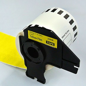 브라더 QL800 QL820NWB QL720 호환 라벨테이프 DK22606 노랑색, 노랑