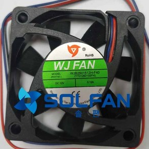 솔팬 WJB2601512H-F40 DC12V FAN DC팬 60mm 사이즈 / WJ팬 / 60MM X 15MM 사이즈 / 4000RPM / MADE IN CHINA, 1개