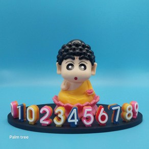 Palm tee 짱구 맹구 미니 피규어 cos 보살 제공 부처 10-14cm, 보살*10cm, 1개