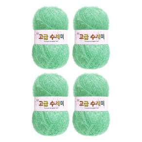[삼성모사] 80g 고급수세미실 2볼 4볼 삼성모사 국내산 코바늘 수세미 샤워볼 만들기 85가지색, 4개, 133 소프트민트