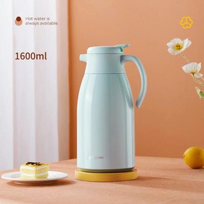 장기 단열 보온병 대용량 유리 내부 누수 방지 물병, 2.Blue 1600ml, 1개