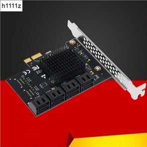 컴퓨터 PCIe-SATA 확장 카드 8 포트 SATA 멀티 플라이어 PCI Expess X1 컨트롤러 3 HDD SSD 어댑터 E SATA3 라이저 마이닝 용, 단일옵션, 한개옵션0