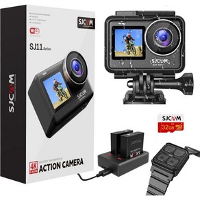 SJ캠 SJ11 4K30FPS 20MP 와이파이 WiFi 액션캠 카메라 HD 터치 스크린, Black, 1개