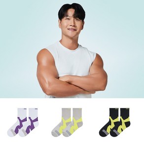 [2세트 셀버린 테이핑 양말 여자 중목] 발목보호대 크로스핏 마라톤 러닝양말 발목테이핑, 블랙, 그레이, 1개