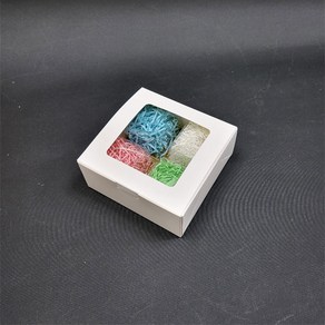 오즈패키지 화이트 원터치 다용도상자 창문화과자박스 포장4구 12x12cm(화과과자 케이스별매)-10매