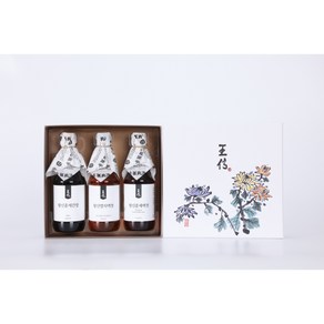 왕신국화세트(왕신멸치액젓 300ml+왕신훈제액젓 300ml+왕신훈제간장300ml), 국화세트, 300ml, 3개