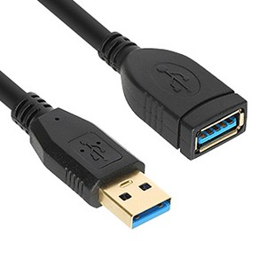 [강원전자] [AM-AF] USB-A 3.0 to USB-A 3.0 M/F 연장케이블 NETmate NM-UF320BKZ [블랙/2m], 단일 모델명/품번, 1개