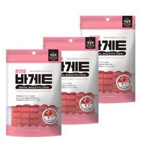 코코브라운 강아지 유산균 바게트츄, 딸기, 120g, 3개