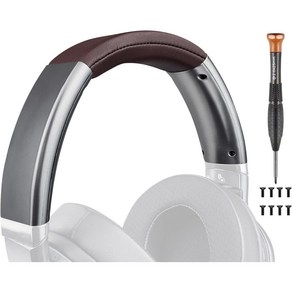 SOULWIT 교체용 헤드밴드 사이드 커버 슬라이더-호환 모델 소니 Sony MDR-1ABT/1ABT MDR 1ABT 헤드폰 헤드밴드 패드 수리 부품 1개, Potein Leathe, Dak Coffee+Gey