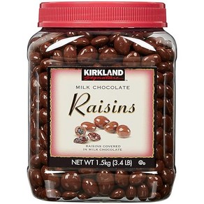 (미국배송) 커클랜드 밀크 초코 건포도 1.5kg Kikland Signatue Raisins Milk Chocolate, 1개